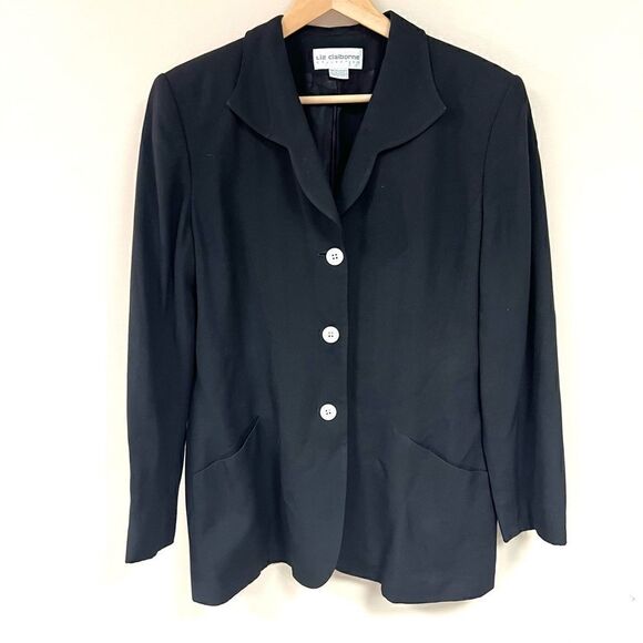 Liz Claiborne black blazer.  Size 12 - Picture 1 of 8